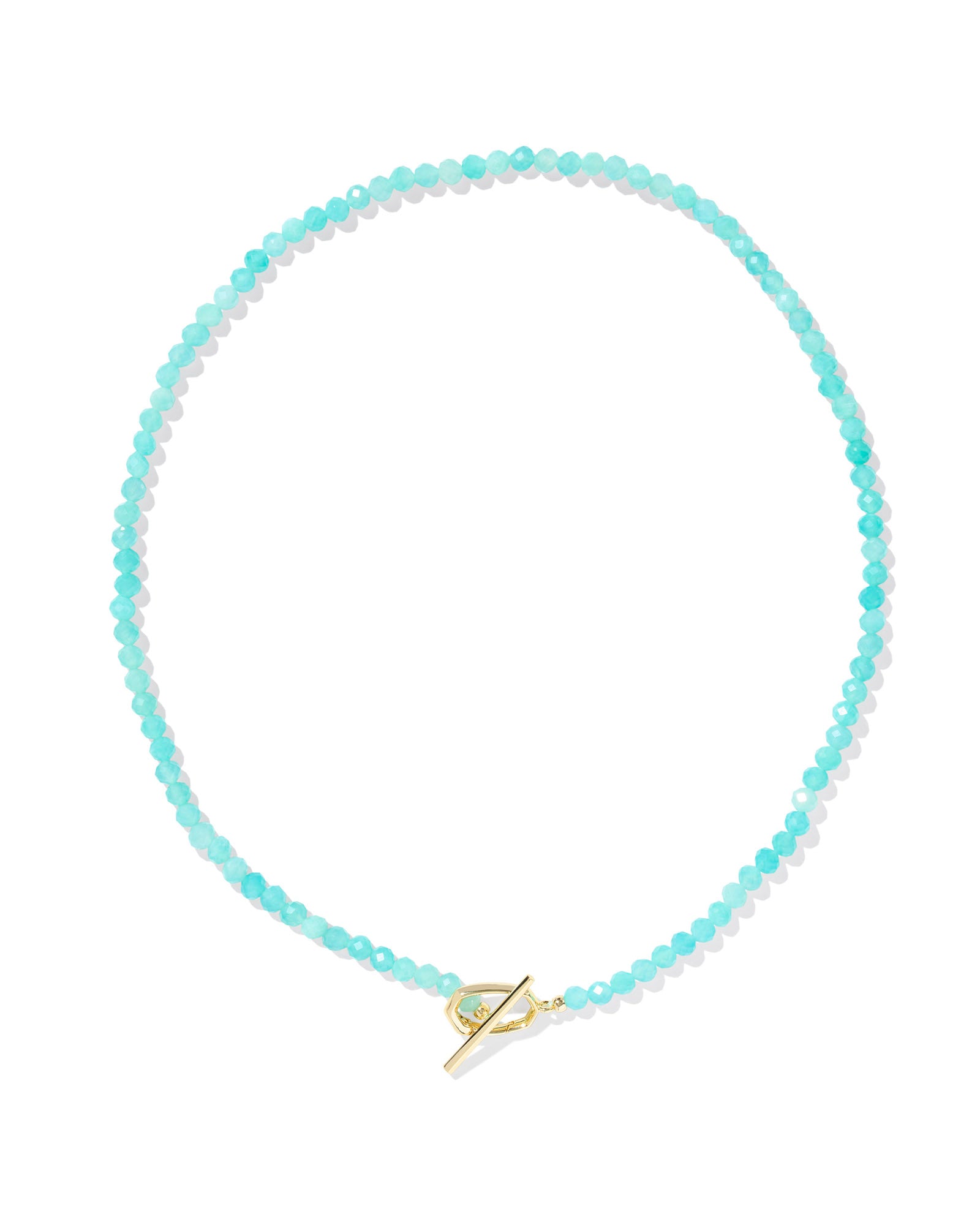 Sale Sylvia Gold Teal Amazonite Strand Necklace