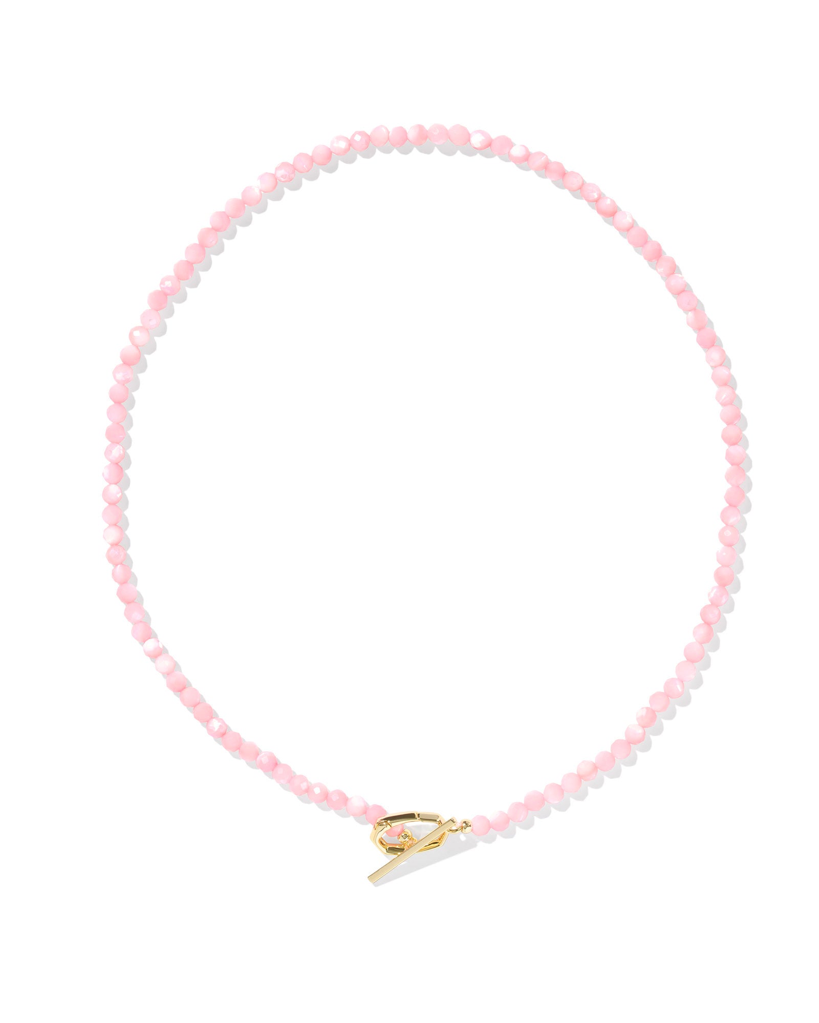 Sale Sylvia Gold Pink Chalcedony Strand Necklace