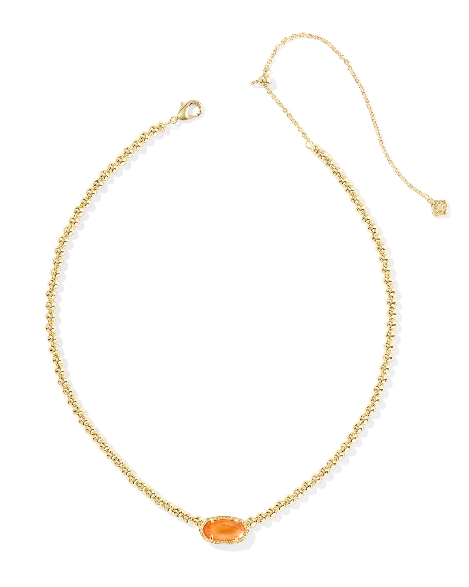 Sale Elisa Gold Papaya Mother of Pearl Beaded Necklace