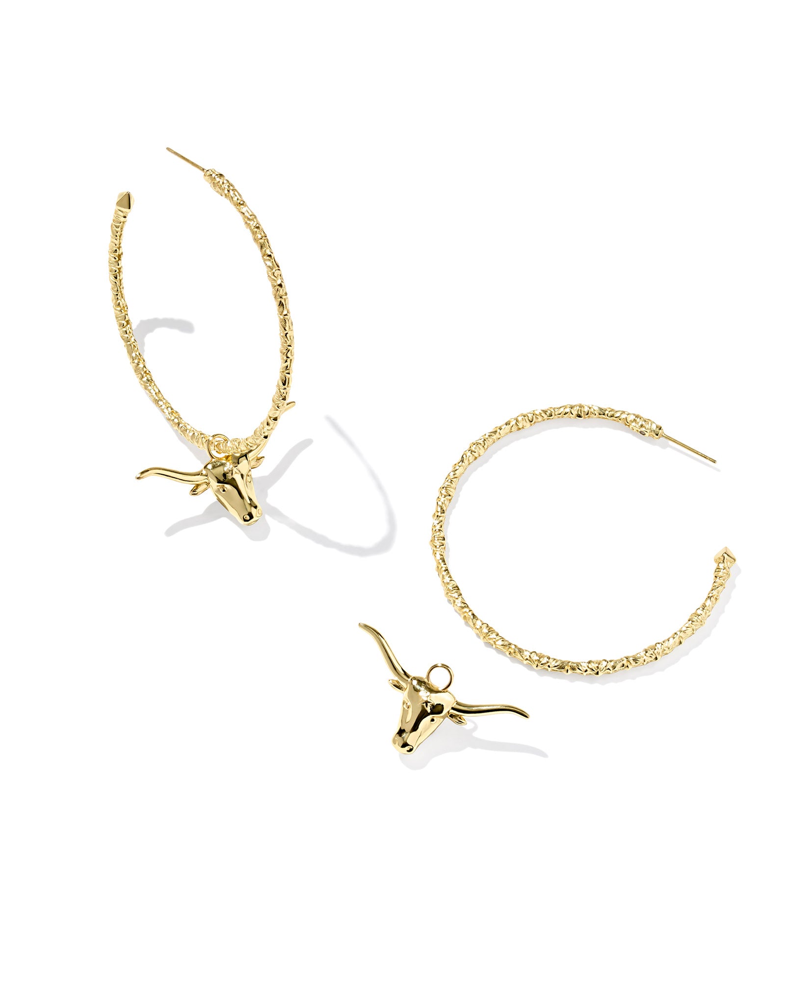 Longhorn Gold Hoop Earrings