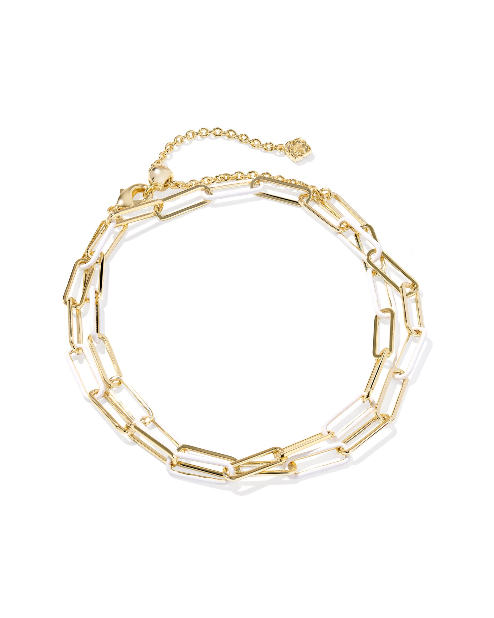 Ainsley Gold Convertible Chain Necklace White Mix