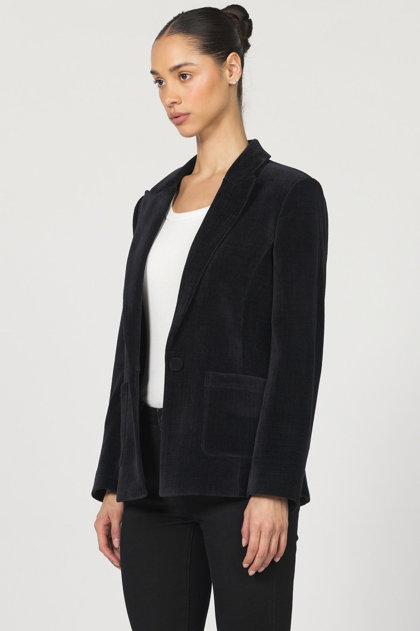 Sale Elfi Single-Breasted Collared Blazer  Black