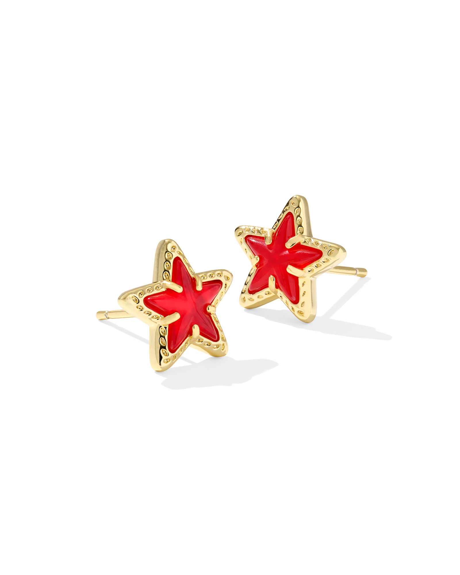 Sale Cassidy Gold Red Illusion Stud Earrings