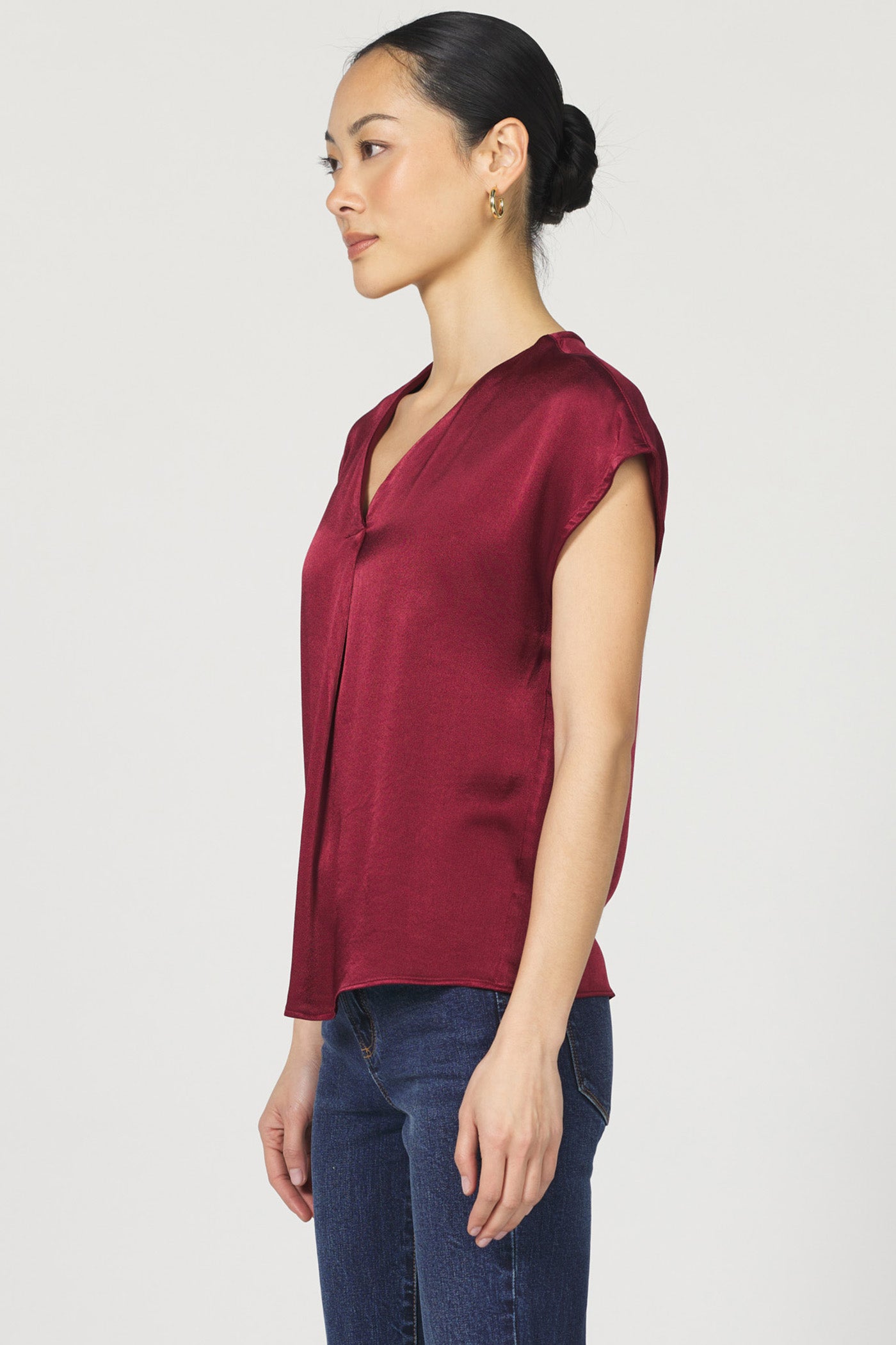 Sale Kristen Short Sleeve Blouse Tibetan Red