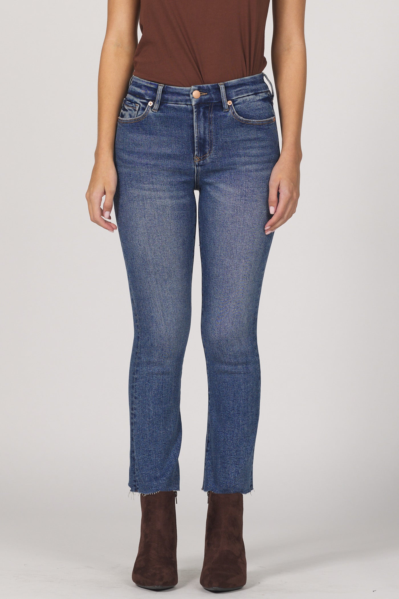 Sale Jeanne Mid Rise Cropped Flare Jeans Palmer