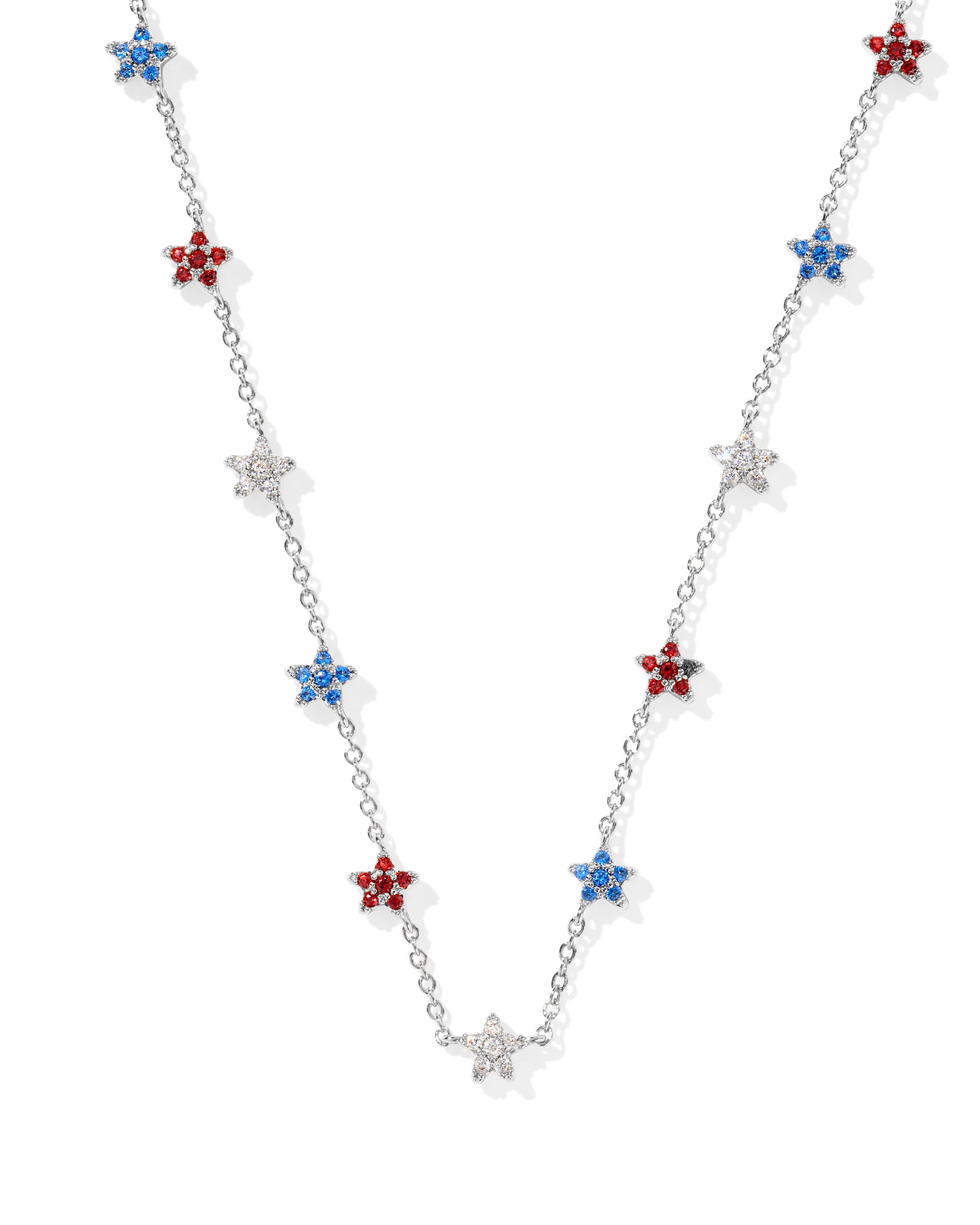 Sierra Star Silver Crystal Strand Necklace
