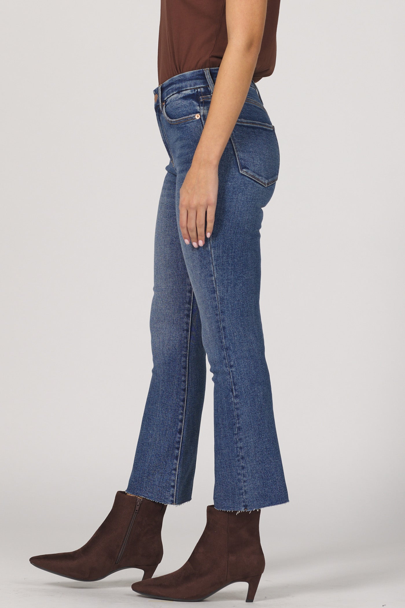 Sale Jeanne Mid Rise Cropped Flare Jeans Palmer