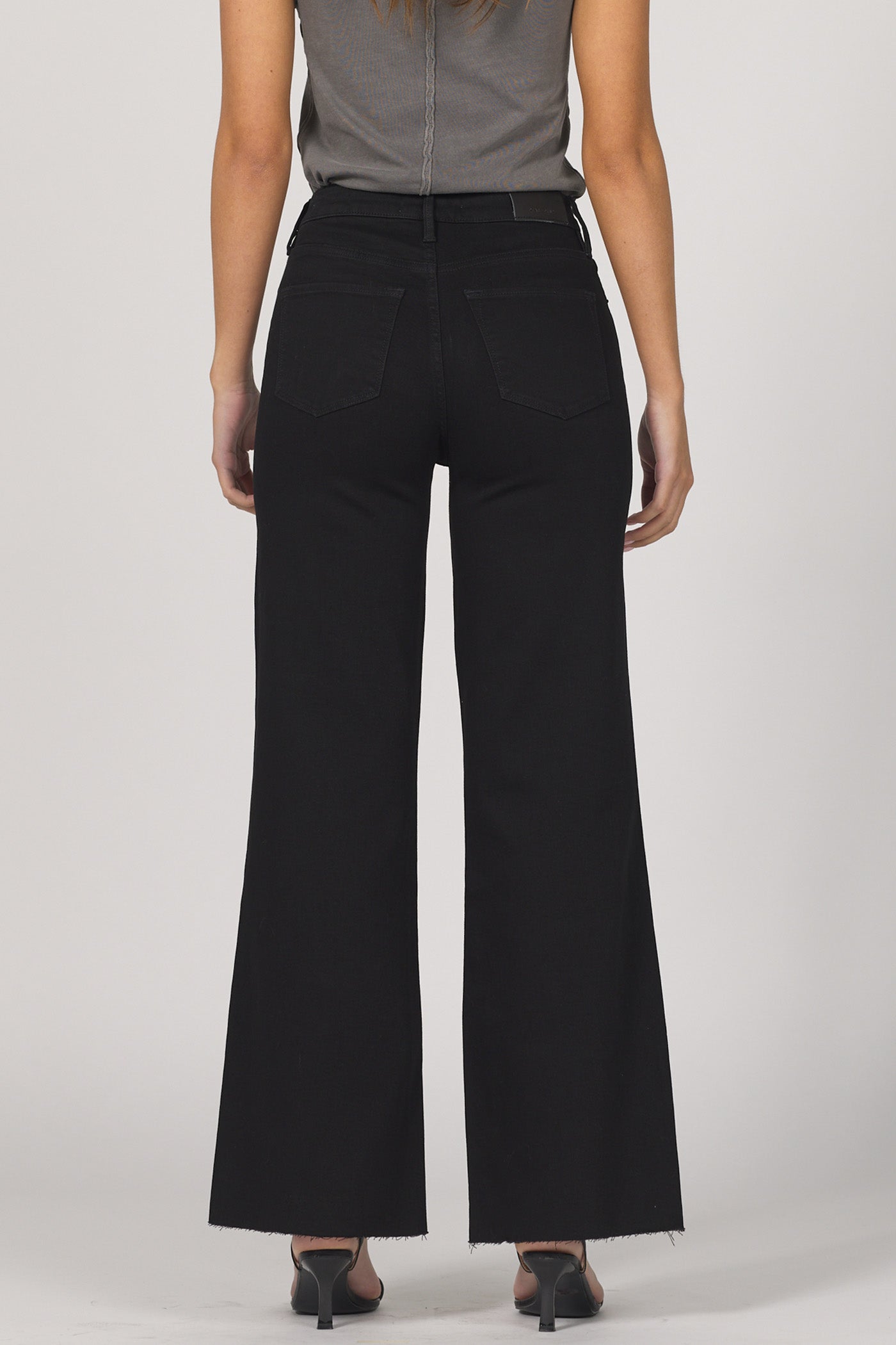 Sale Fiona High Rise Wide Leg Jeans Black Arrow