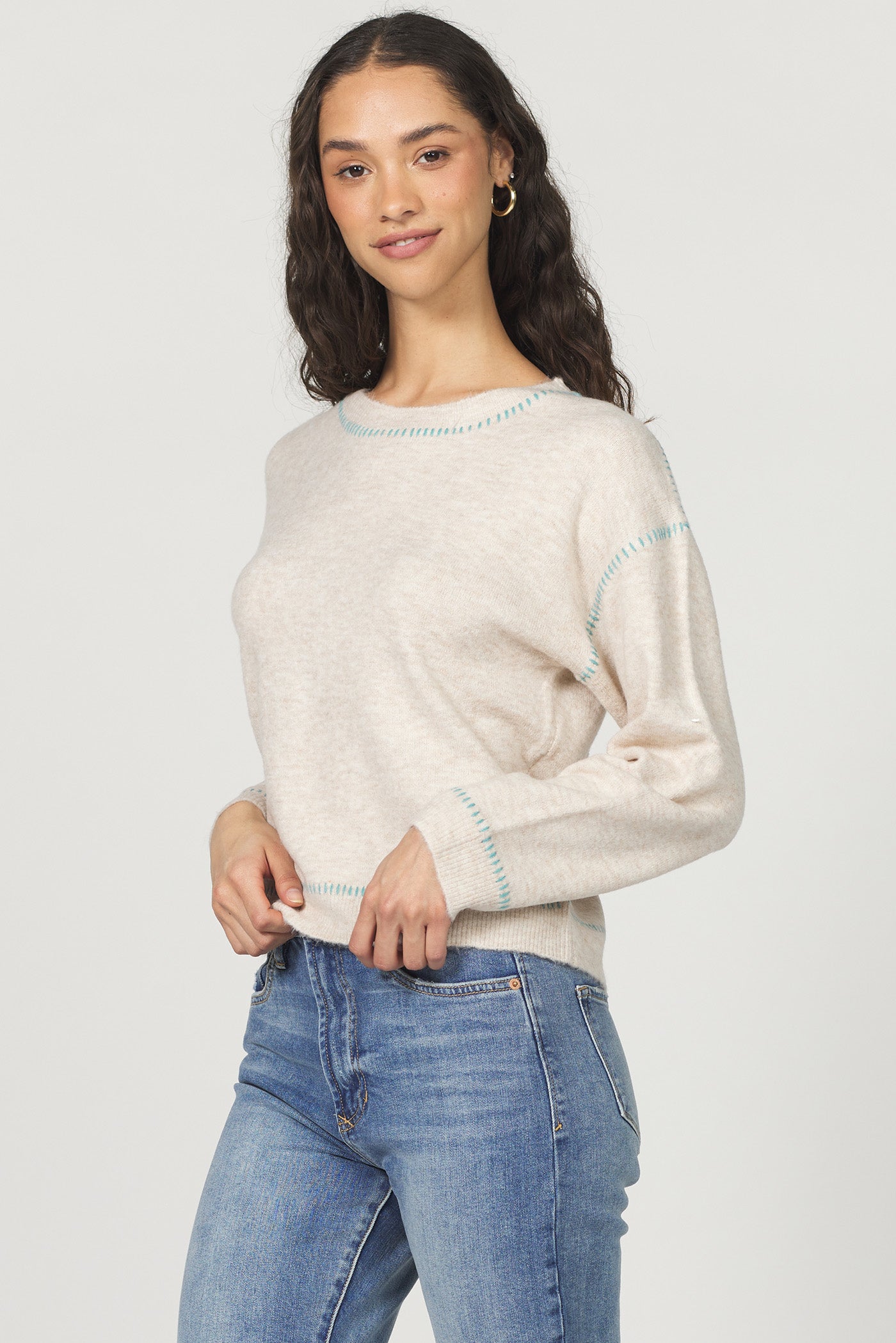 Millie Drop Shoulder Long Sweater Top