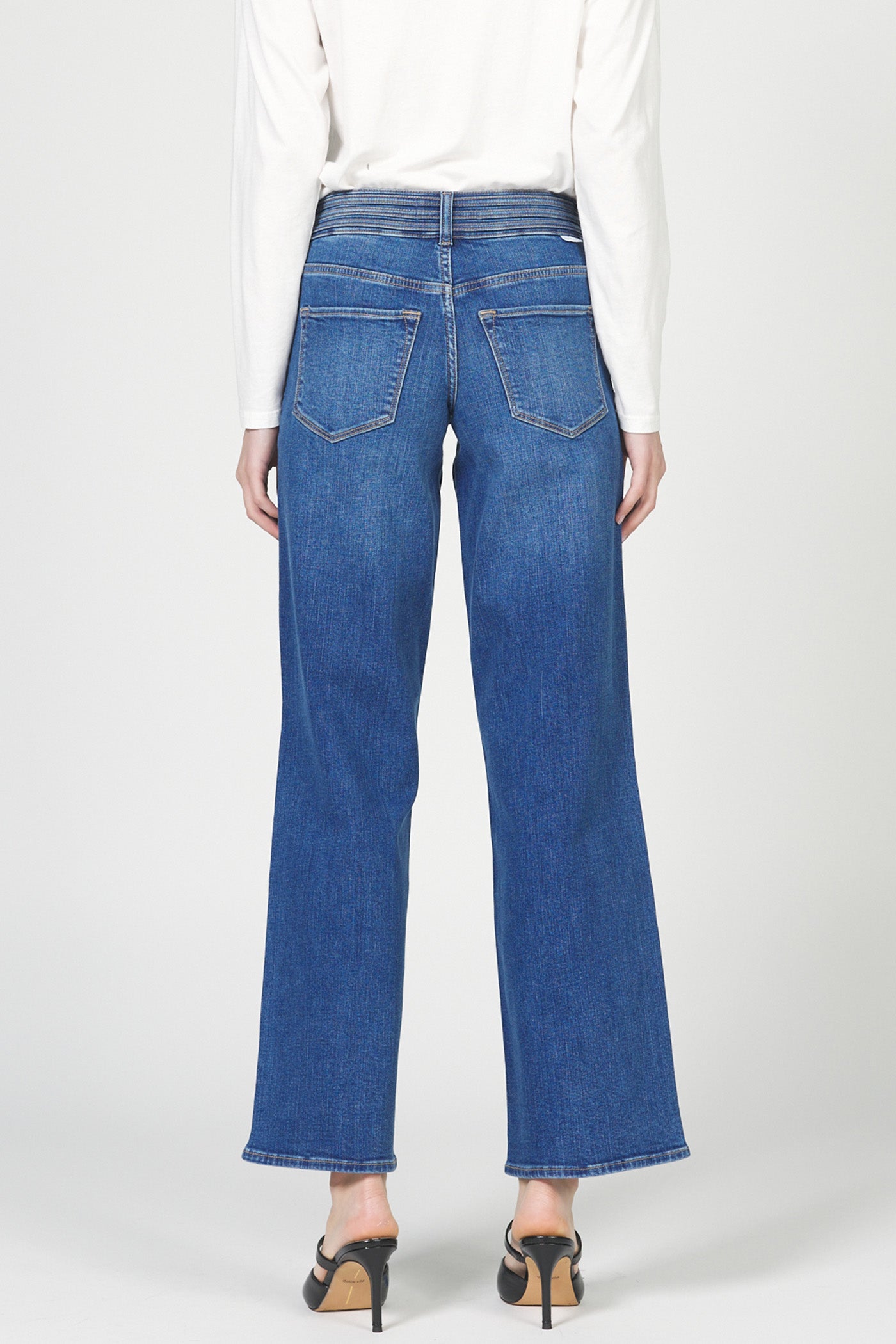 Taylor Straight Leg Mid-Rise Jeans Violet Blue