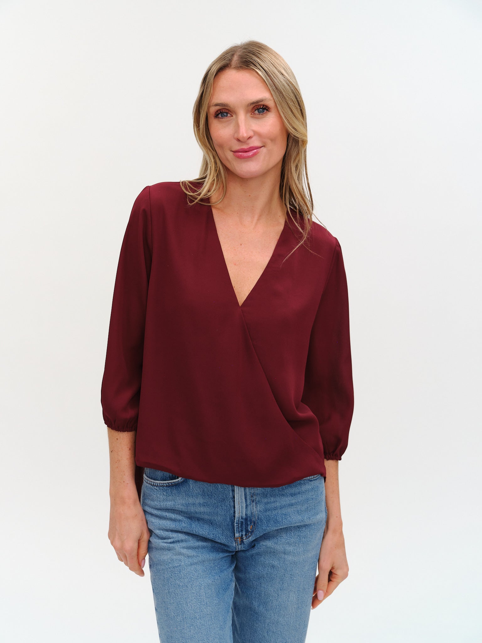 Vanessa 3/4 Sleeve V-Neck Top