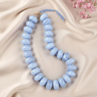 VividLux Jewelry - Necklaces Round Acrylic Beaded Necklace - Sky Blue