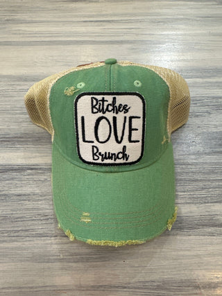 Wild Oates Accessories - Hats Bright Green Bitches Love Brunch