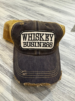 Wild Oates Accessories - Hats Leopard Whiskey Business Baseball Hat