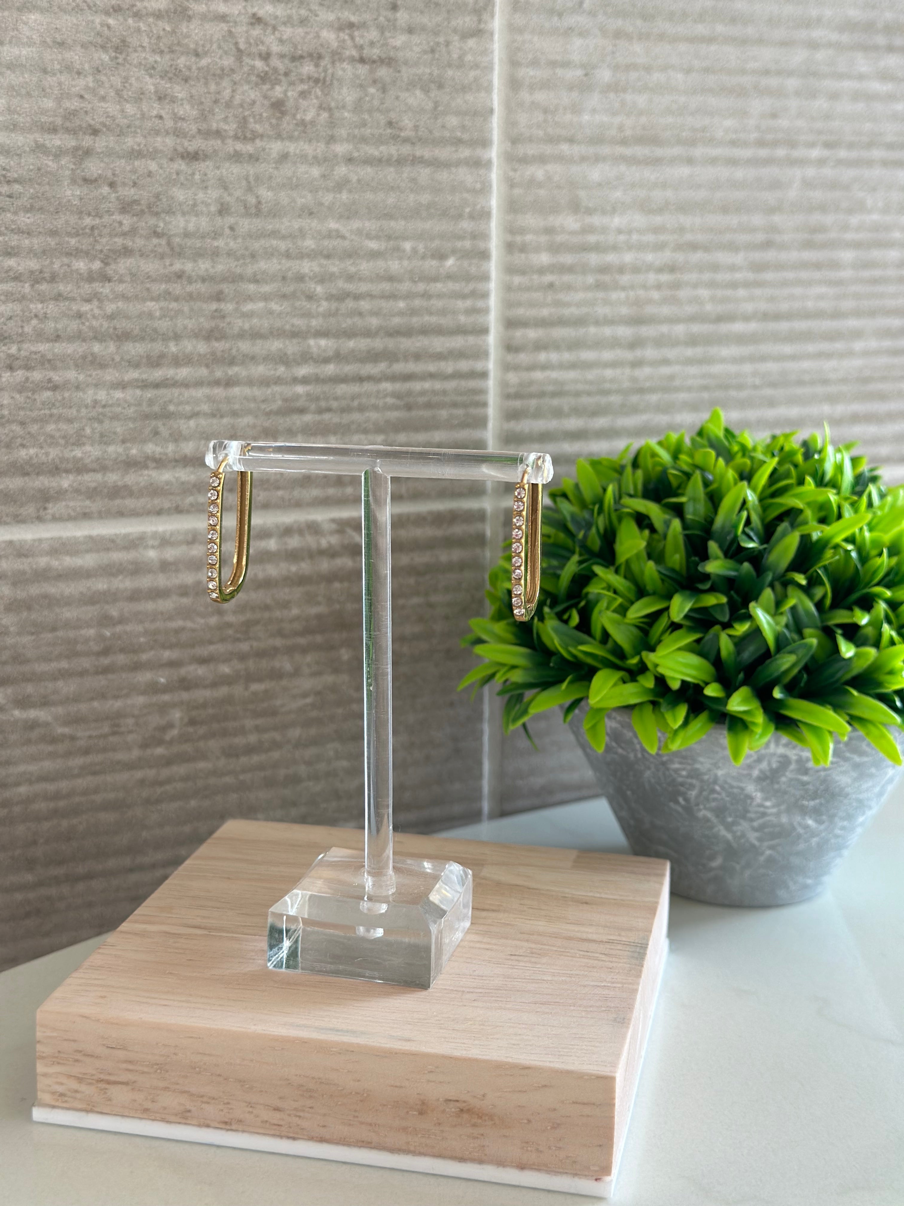 Sparkle 18K Gold Plated CZ Huggie Earrings