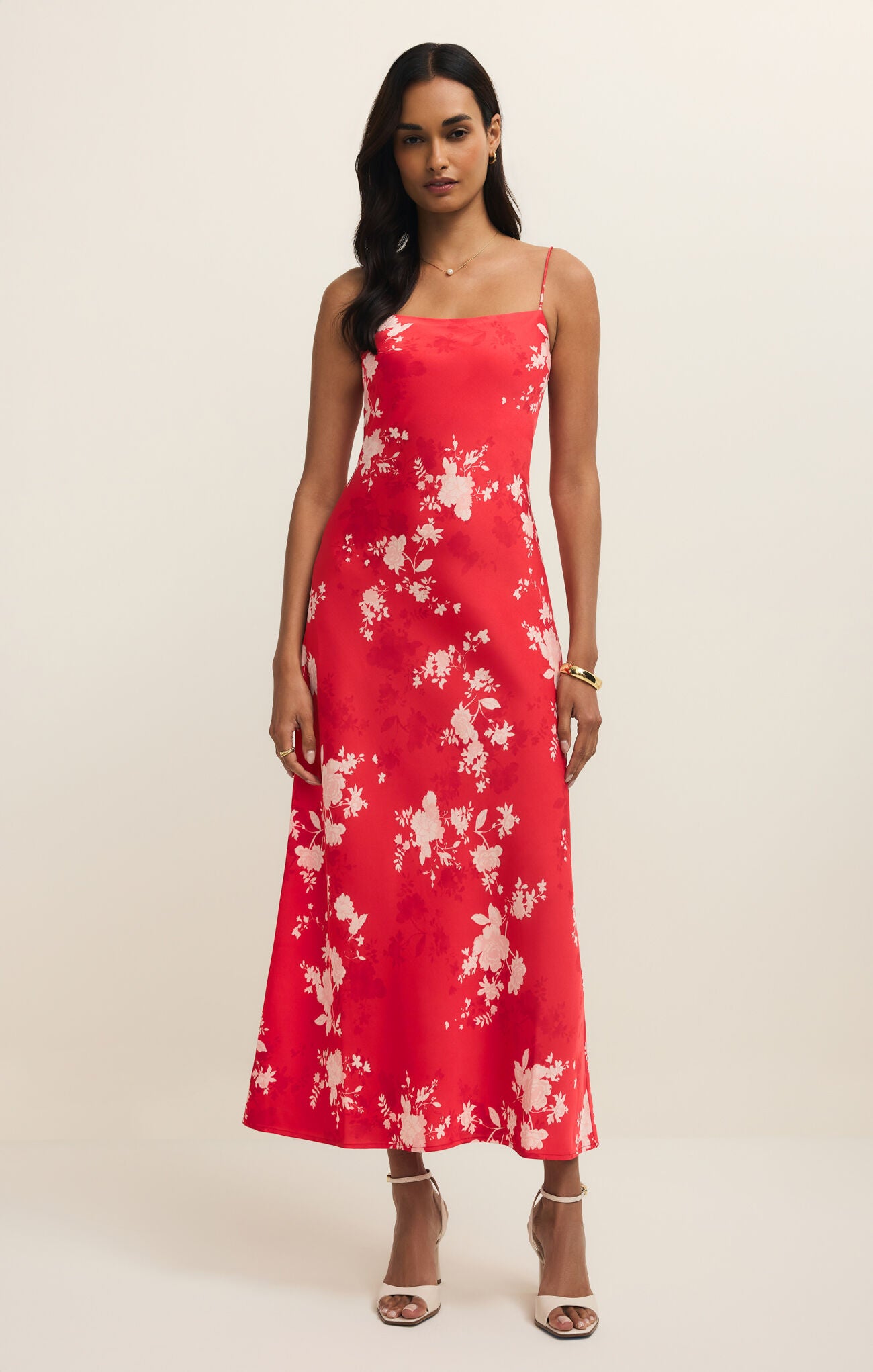 Alyse Darya Floral Maxi Dress Kiss Me Red