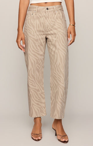 Z Supply Bottoms - Pants 25 The Off Duty Bowed Ankle Jeans Zebra Soaptsone