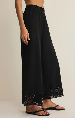 Z Supply Bottoms - Pants Banyan Crochet Pant Black