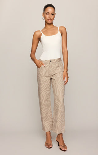 Z Supply Bottoms - Pants The Off Duty Bowed Ankle Jeans Zebra Soaptsone