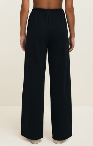 Z Supply bottoms - Sweatpants Downtown Wide Leg Sweatpant Black