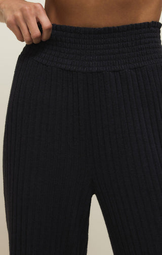 Z Supply bottoms - Sweatpants Downtown Wide Leg Sweatpant Black