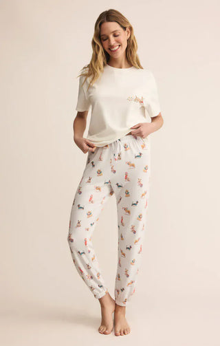 Z Supply Loungewear- Sleepwear - Bottoms Classic Pup Jogger White 12/25