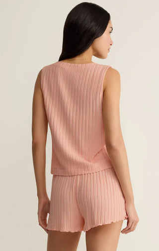 Z Supply Loungewear- Sleepwear - Tops Sloane V-Neck Rib Tank Bellini