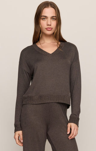 Z Supply Loungewear- Sleepwear - Tops Xsm Courtney Long Sleeve Top Cocoa Bean