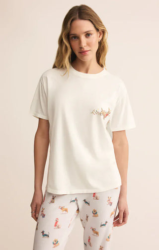 Z Supply Loungewear- Sleepwear - Tops Xsm Final Sale Bestie Boyfriend Tee Sea Salt