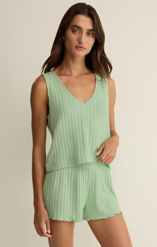Z Supply Loungewear- Sleepwear - Tops Xsm Sloane V-Neck Rib Tank Sprout