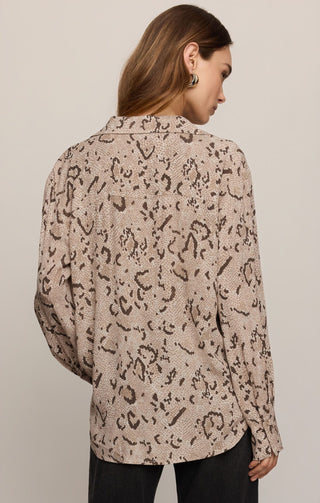 Z Supply Tops - Blouse Golden Haven Snake Button Up Frosted Pearl