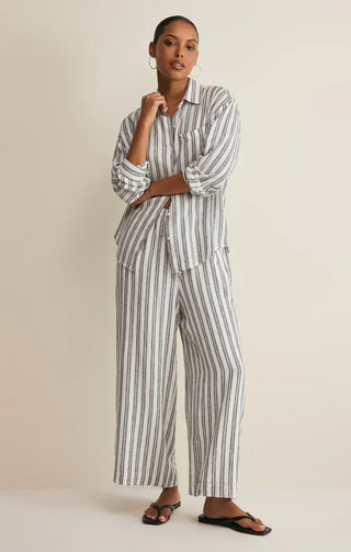 Z Supply Tops - Blouse The Perfect Striped Button Up White