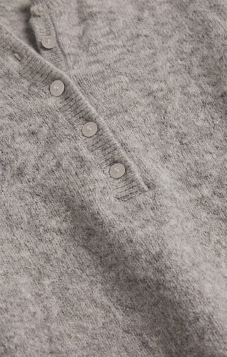 Z Supply Tops - Sweaters Westmont Henley Sweater Classic Heather Grey