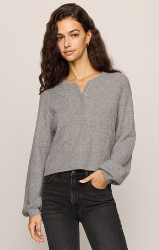 Z Supply Tops - Sweaters Xsm Westmont Henley Sweater Classic Heather Grey