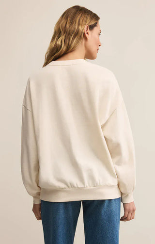 Z Supply Tops - Sweatshirt Oversized Love Sweatshirt Vanilla Ice