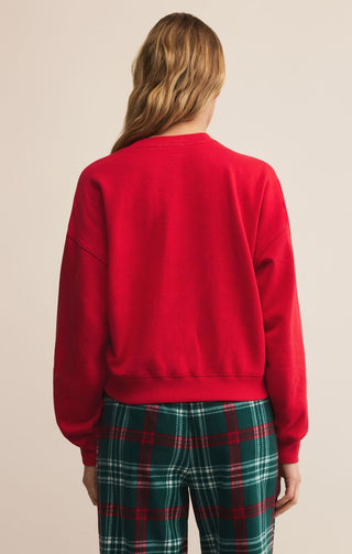 Z Supply Tops - Sweatshirt Sale Santa's Helper Holiday Sweatshirt Festive Red