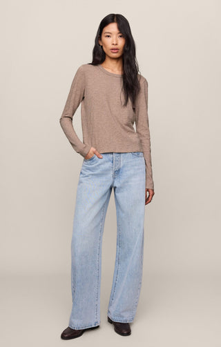 Z Supply Tops - T-Shirts Junie Long Sleeve Tee Heather Ash