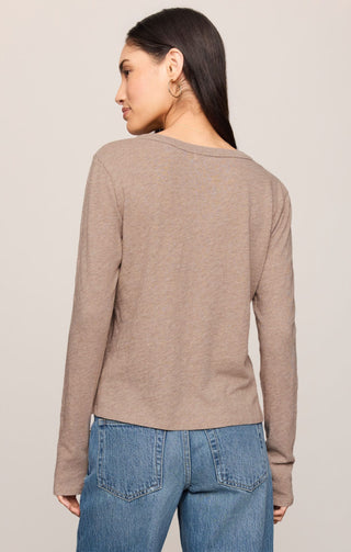 Z Supply Tops - T-Shirts Junie Long Sleeve Tee Heather Ash