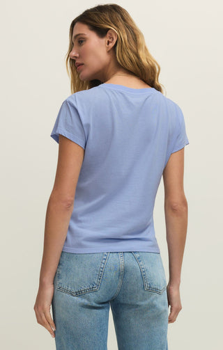 Z Supply Tops - T-Shirts Modern V-Neck Tee Blue Light