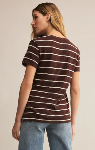 Z Supply Tops - T-Shirts Sale Foundation Stripe Tee Sandalwood