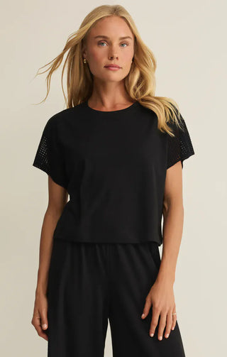 Z Supply Tops - T-Shirts Xsm Banyan Crochet Top Black