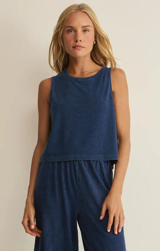 Z Supply Tops - Tank Top Xsm Sloane Jersey Muscle Tank Indigo