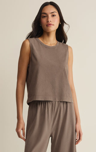 Z Supply Tops - Tank Top Xsm Sloane Jersey Muscle Tank Perfectly Taupe