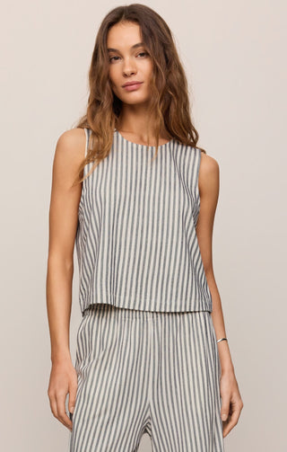 Z Supply Tops - Tank Top Sloane Knit Striped Top Eclipse