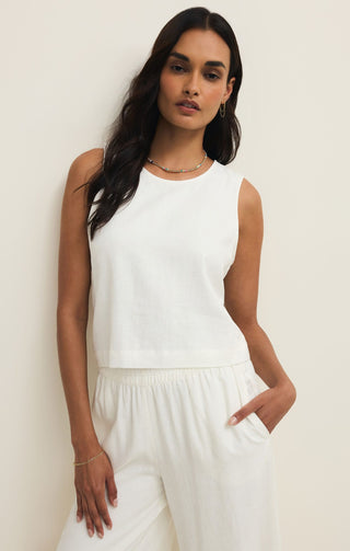 Z Supply Tops - Tank Top Xsm Sloane Linen Top White