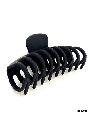 Zenana Accessories - Hair Accessories Large Matte Finish Hair Clip Black