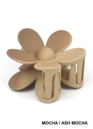 Zenana Accessories - Hair Accessories Ombre Flower Hair Clip Mocha/Ash Mocha