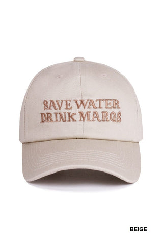 Zenana Accessories - Hats Save Water Drink Margs Embroidered Baseball Cap