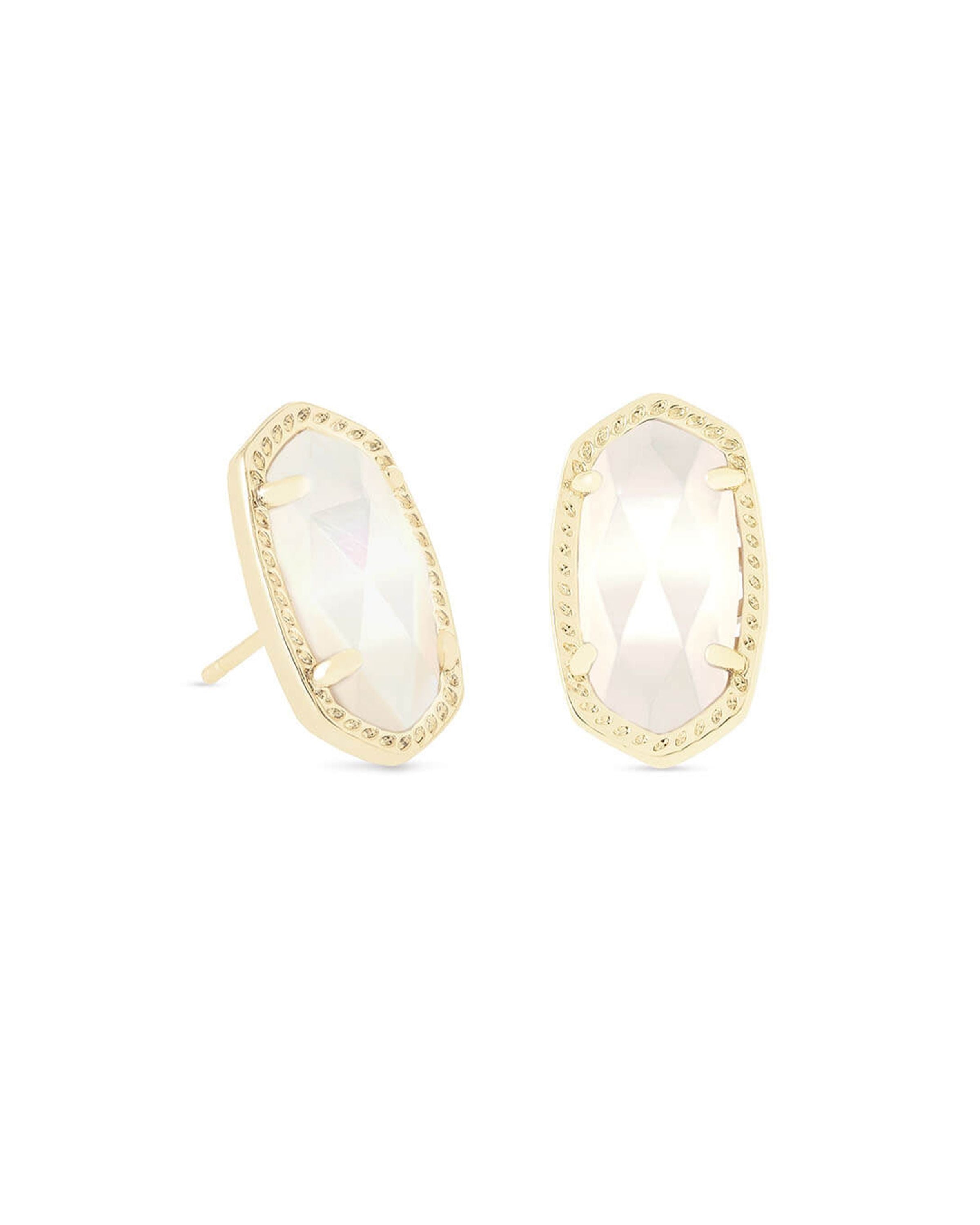 Ellie Stud Earrings Ivory MOP Gold or Silver