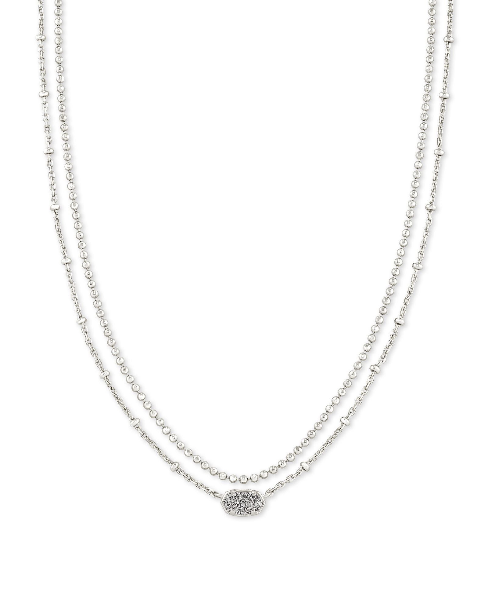 Emilie Multi Strand Drusy Necklace - More Colors